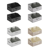 Maxbell 2x Foldable Storage Bins Premium Closet Organizer for Bedrooms Clothing Toys Black