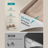 Maxbell 2x Foldable Storage Bins Premium Closet Organizer for Bedrooms Clothing Toys Black