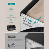 Maxbell 2x Foldable Storage Bins Premium Closet Organizer for Bedrooms Clothing Toys Black