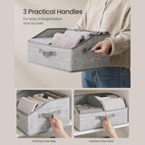 Maxbell 2x Foldable Storage Bins Premium Closet Organizer for Bedrooms Clothing Toys Black