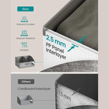 Maxbell 2x Foldable Storage Bins Premium Closet Organizer for Bedrooms Clothing Toys Black