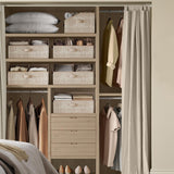 Maxbell 2x Foldable Storage Bins Premium Closet Organizer for Bedrooms Clothing Toys Black