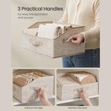 Maxbell 2x Foldable Storage Bins Premium Closet Organizer for Bedrooms Clothing Toys Black