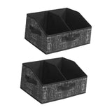 Maxbell 2x Foldable Storage Bins Premium Closet Organizer for Bedrooms Clothing Toys Black