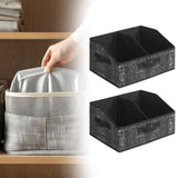 Maxbell 2x Foldable Storage Bins Premium Closet Organizer for Bedrooms Clothing Toys Black