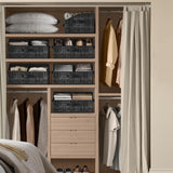 Maxbell 2x Foldable Storage Bins Premium Closet Organizer for Bedrooms Clothing Toys Black