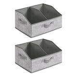 Maxbell 2x Foldable Storage Bins Premium Closet Organizer for Bedrooms Clothing Toys Gray