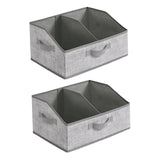 Maxbell 2x Foldable Storage Bins Premium Closet Organizer for Bedrooms Clothing Toys Gray