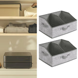 Maxbell 2x Foldable Storage Bins Premium Closet Organizer for Bedrooms Clothing Toys Gray