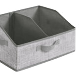 Maxbell 2x Foldable Storage Bins Premium Closet Organizer for Bedrooms Clothing Toys Gray