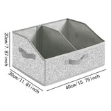 Maxbell 2x Foldable Storage Bins Premium Closet Organizer for Bedrooms Clothing Toys Speckled Gray