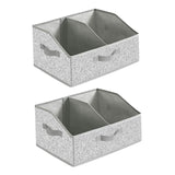 Maxbell 2x Foldable Storage Bins Premium Closet Organizer for Bedrooms Clothing Toys Speckled Gray