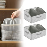 Maxbell 2x Foldable Storage Bins Premium Closet Organizer for Bedrooms Clothing Toys Speckled Gray