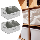 Maxbell 2x Foldable Storage Bins Premium Closet Organizer for Bedrooms Clothing Toys Speckled Gray