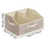 Maxbell 2x Foldable Storage Bins Premium Closet Organizer for Bedrooms Clothing Toys Beige