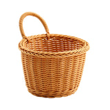 Maxbell Hanging Woven Storage Basket Rustic Container for Farmhouse Living Room Home Dark Brown