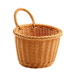Maxbell Hanging Woven Storage Basket Rustic Container for Farmhouse Living Room Home Dark Brown