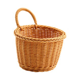 Maxbell Hanging Woven Storage Basket Rustic Container for Farmhouse Living Room Home Dark Brown