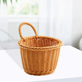 Maxbell Hanging Woven Storage Basket Rustic Container for Farmhouse Living Room Home Dark Brown