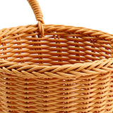 Maxbell Hanging Woven Storage Basket Rustic Container for Farmhouse Living Room Home Dark Brown
