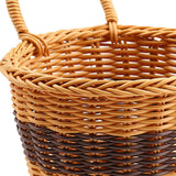 Maxbell Hanging Woven Storage Basket Rustic Container for Farmhouse Living Room Home Dark Brown Coffee