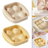 Maxbell Chilled Cube Maker Heart Shape 4 Hole Ice Ball Maker for Tea Coffee Lemonade White