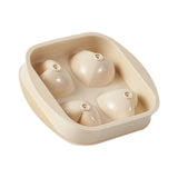 Maxbell Chilled Cube Maker Heart Shape 4 Hole Ice Ball Maker for Tea Coffee Lemonade White