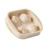 Maxbell Chilled Cube Maker Heart Shape 4 Hole Ice Ball Maker for Tea Coffee Lemonade White