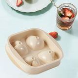 Maxbell Chilled Cube Maker Heart Shape 4 Hole Ice Ball Maker for Tea Coffee Lemonade White