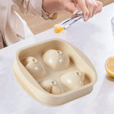 Maxbell Chilled Cube Maker Heart Shape 4 Hole Ice Ball Maker for Tea Coffee Lemonade White