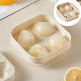 Maxbell Chilled Cube Maker Heart Shape 4 Hole Ice Ball Maker for Tea Coffee Lemonade White