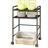 Maxbell Cat Food Can Storage Cart Utility Shelf above Litter Box Iron Organizer Rack Small