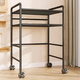 Maxbell Cat Food Can Storage Cart Utility Shelf above Litter Box Iron Organizer Rack Small