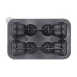Maxbell Silicone Chilled Cube Tray Portable DIY Cube Making Tool for Tea Drink Juice black