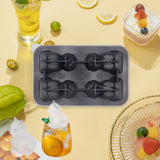 Maxbell Silicone Chilled Cube Tray Portable DIY Cube Making Tool for Tea Drink Juice black