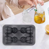 Maxbell Silicone Chilled Cube Tray Portable DIY Cube Making Tool for Tea Drink Juice black