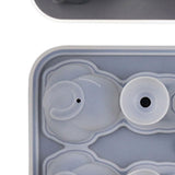 Maxbell Silicone Chilled Cube Tray Portable DIY Cube Making Tool for Tea Drink Juice black