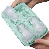 Maxbell Silicone Chilled Cube Tray Portable DIY Cube Making Tool for Tea Drink Juice green