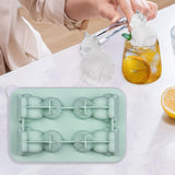 Maxbell Silicone Chilled Cube Tray Portable DIY Cube Making Tool for Tea Drink Juice green