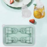 Maxbell Silicone Chilled Cube Tray Portable DIY Cube Making Tool for Tea Drink Juice green