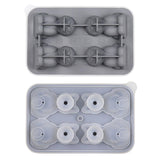 Maxbell Silicone Chilled Cube Tray Portable DIY Cube Making Tool for Tea Drink Juice gray