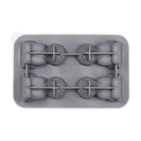 Maxbell Silicone Chilled Cube Tray Portable DIY Cube Making Tool for Tea Drink Juice gray