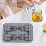 Maxbell Silicone Chilled Cube Tray Portable DIY Cube Making Tool for Tea Drink Juice gray