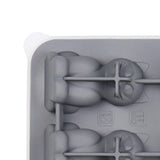 Maxbell Silicone Chilled Cube Tray Portable DIY Cube Making Tool for Tea Drink Juice gray