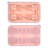 Maxbell Silicone Chilled Cube Tray Portable DIY Cube Making Tool for Tea Drink Juice pink