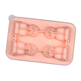 Maxbell Silicone Chilled Cube Tray Portable DIY Cube Making Tool for Tea Drink Juice pink