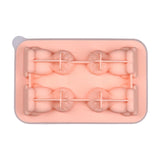 Maxbell Silicone Chilled Cube Tray Portable DIY Cube Making Tool for Tea Drink Juice pink