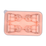 Maxbell Silicone Chilled Cube Tray Portable DIY Cube Making Tool for Tea Drink Juice pink