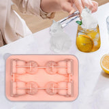 Maxbell Silicone Chilled Cube Tray Portable DIY Cube Making Tool for Tea Drink Juice pink
