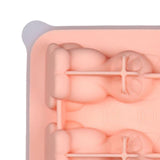 Maxbell Silicone Chilled Cube Tray Portable DIY Cube Making Tool for Tea Drink Juice pink